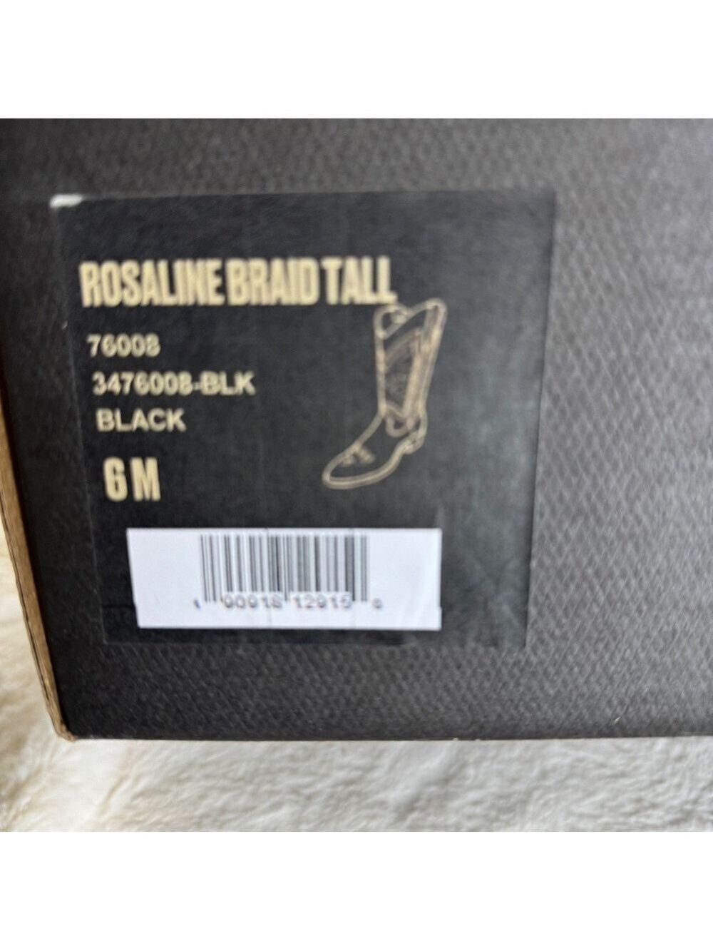 Frye Rosalind Braid Leather Wester Boot size 6 Black - Picture 5 of 12